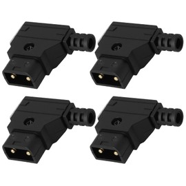 VGOL 4 Stück 4,2 Mm D-Tap-Stecker Dtap-Stecker Kompatibel mit V-Mount Kompatibel mit Anton-Kamerabatterien Schwarz