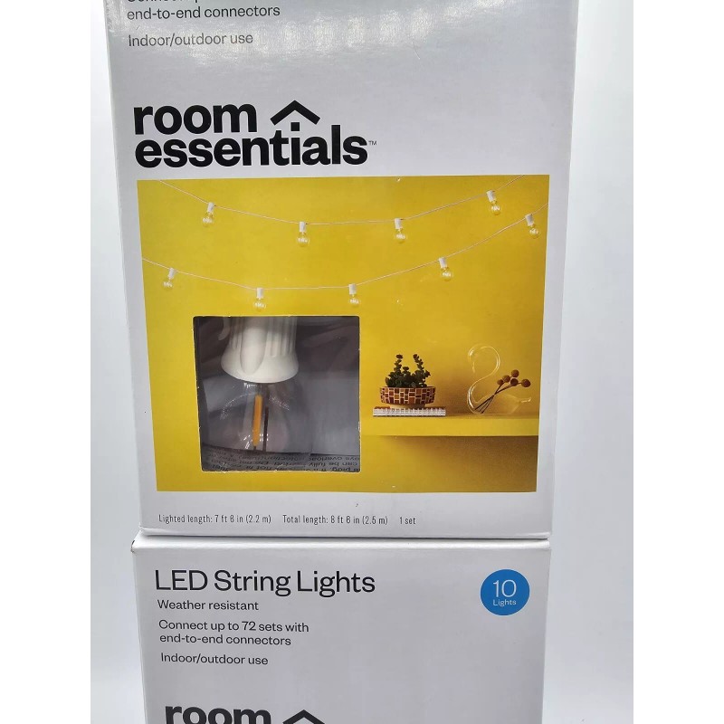 Room Essentials 2 String Bulb Lights LED Room Essentials NEW