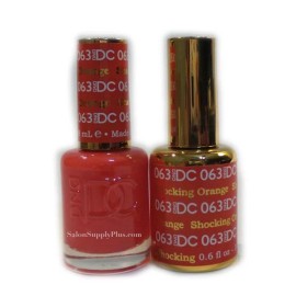 DAISY DND DC GEL - DUO SET (GEL + MATCHING LACQUER) - 063 SHOCKING ORANGE