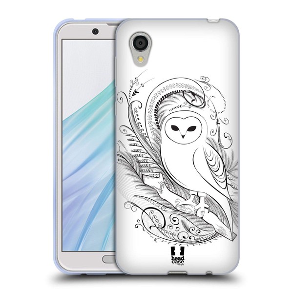 Head Case Designs Eulen Blühende Kalligrafie Soft Gel Handyhülle Hülle