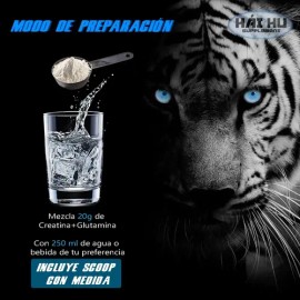Creatina  Glutamina Hái Hu 1kg 50 Servicios Sabores Limón                                                                                             