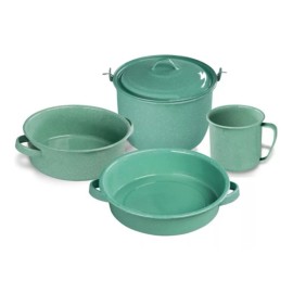 Cinsa Olla Bateria Verde Cinsa San Cristobal (5 Piezas Con Detalle