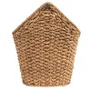 Creative Co-Op Bankuan Braided Oval Toilet Paper Basket with Wood