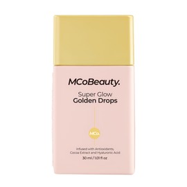 MCoBeauty Super Glow Golden Drops, Infused with Antioxidants, Cocoa Extract and Hyaluronic Acid, Light-Reflecting Pigments, Vegan, Cruelty Free Cosmetics
