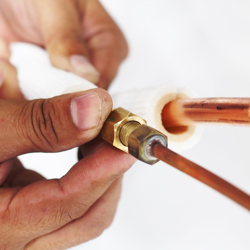 PATIKIL 3/4" Brass Flare Nut, 4Pcs 45 Degree SAE Union