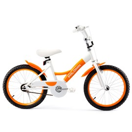 Falomin 18 Inch Children’s Bike for Toddlers Kids Ages 3-9, Safe Non-Slip Tires, Kickstand, Coaster Brake, Easy Assembly, Perfect for Boys and Girls, Orange