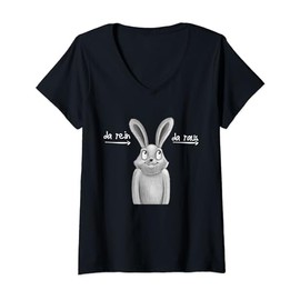 Women's T-Shirt with V-Neck in the Other Out for Not Listeners