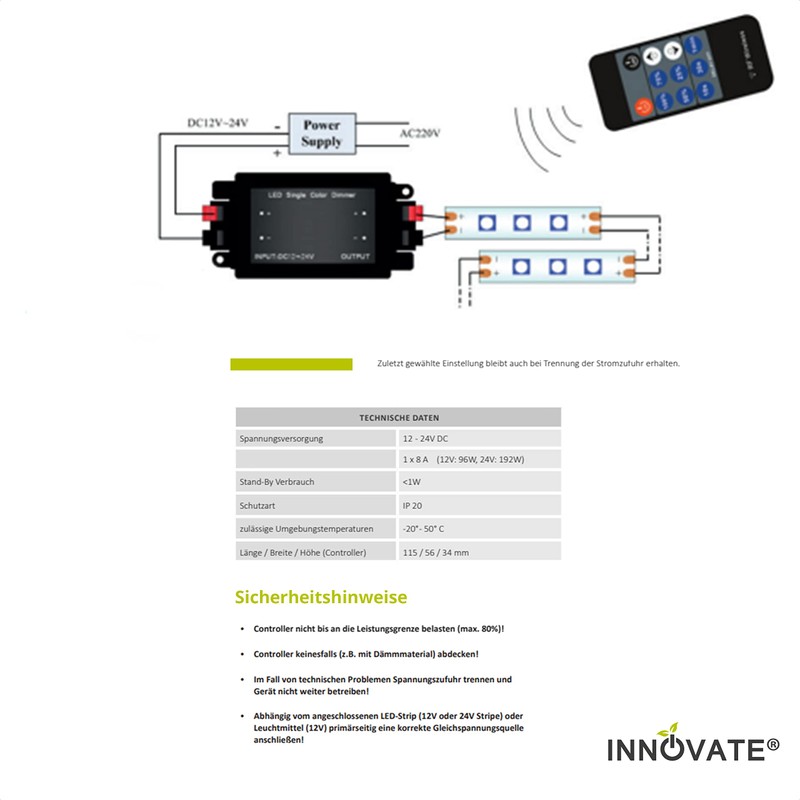 Innovate® LED Strip 5 m Set | 24 V |