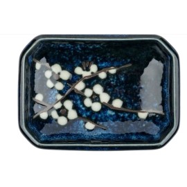 MIYA Blue Cherry Blossom Japanese Sauce Dish  ( Set of 6 )