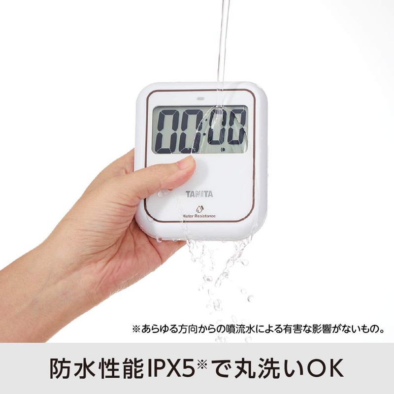 Tanita TD422WH Contactless Timer, Washable, Large Screen, 100 Seconds, Hygienic,