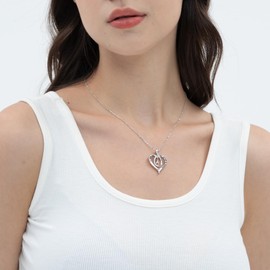 Sistble Infinity Heart Necklace Birthday Gifts for Women Silver Love You Pendant Letter Necklaces Trendy R Initial Necklace CZ Necklace Delicate Jewelry for Her Teen