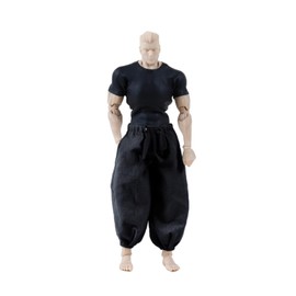 LINZHEAXY 1/12 Action Figure Clothes,Clothing Suit for 6" Male Action Figure,Good for gojo Custom fits Well for 1/12 inches,Only Clothing. (Black T and Black Pant)