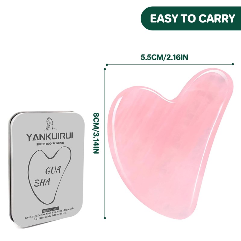 Gua Sha Stein für Gesicht & Körper GuaSha (Pink)
