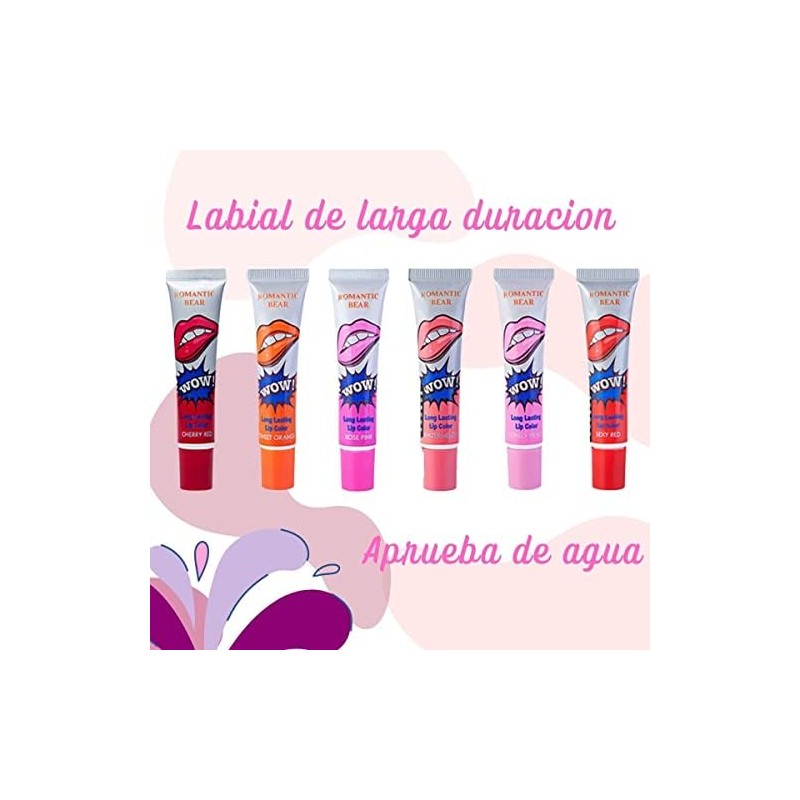 Labial Tinta Indeleble Larga Duración Peel Off Lip Gloss -