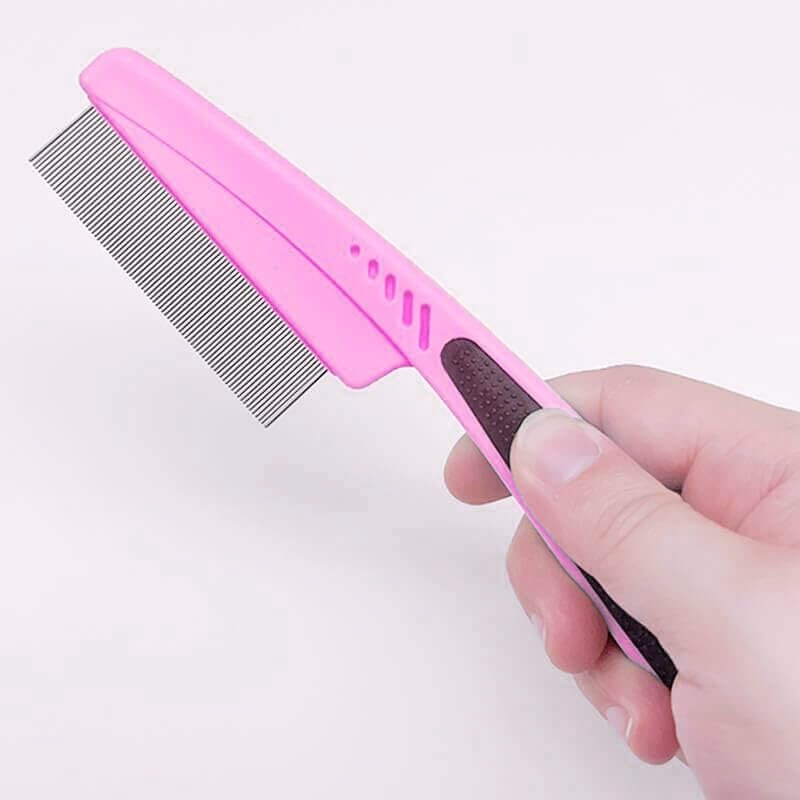 LLTGMV Flea Comb with Rubber Handle, Flea and Tick Comb