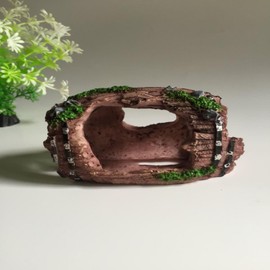 Aquarium Aquarium Object Barrel Hideaway Aquarium Aquarium Fish Toy DIY Atmosphere Making Resin Safety Durable