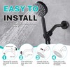 Black Shower Arm with Flange, Wall Mounted Shower Head Extension,