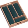 CUTLERY TRAY IN FSC BEECH WITH GREEN LINING Size Length