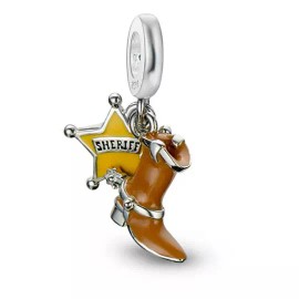 Minimalist Charm Jewelry Sheriff Charm, Design Star And Shoe Dangle Charm, Jewelry Gift For Women