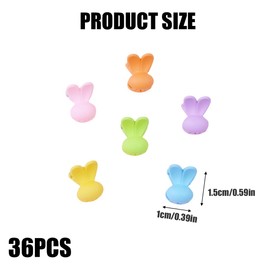Pack of 36 Small Rabbit Hair Clips Mini Colourful Hair Pins for Women Matte Hair Clips Mini Hair Clips