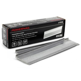 Powernail L17516 16 Gauge 1-3/4 Inch Length L-Cleat Nails for Hardwood Flooring (Box of 1000)