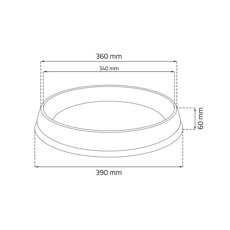 Plastic saucer very resistant in terracotta colour Massive series, 39