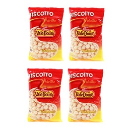 Vale D'ouro Biscoito de Polvilho Tradicional - 100g - 4 Pack / Starch Salted Cookies - 3.5 oz. - 4 Pack