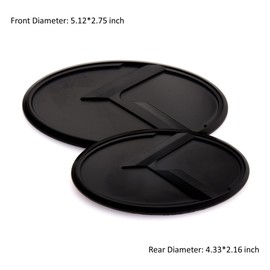 ARKOSKNIGHT 7PCS Vintage K Emblem Compatible with Front Rear Badge for Auto Accessories (Black)