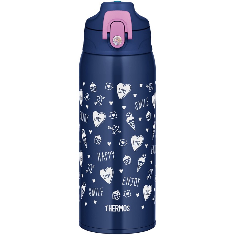 Thermos FJJ-801WF NVPL Vacuum Insulated 2-Way Bottle, Navy Purple, Direct