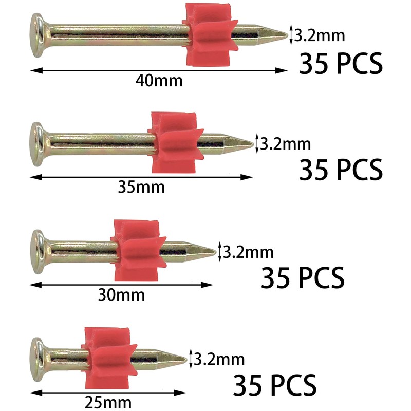 140 PCS Concrete Masonry Steel Nails for Brick Wall