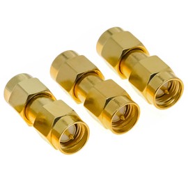 3PCS SMA FPV Antenna Connector, SMA Male to Male Gender Changer Coupler Adapter for FPV, Antennas,Ham Radio, Antenna Radio