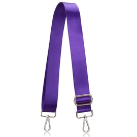 Allzedream Shoulder Bag Replacement Strap Wide Adjustable Strap, Dark Purple, Silver, Plain