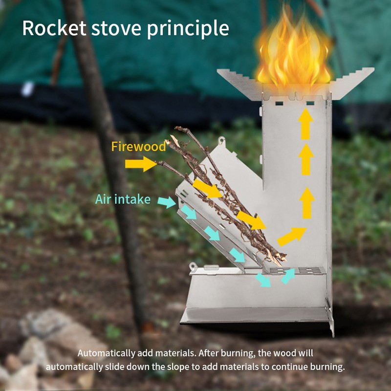 Outdoor Convenient Stove Foldable Portable Stainless Steel Wood Burning Stove