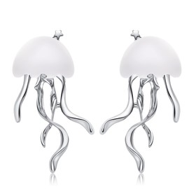 Plikin Stunning Jellyfish Earrings for Women Stainless Steel Jellyfish Jewelry Gifts