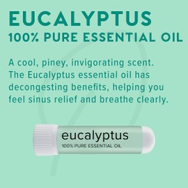 MOXĒ Eucalyptus Essential Oil Nasal Inhaler, Sinus & Congestion Relief, Daily Relaxation, Stress Relief, Therapeutic No-Mess Aromatherapy, Pure and Natural, Made in USA (1 Pack)
