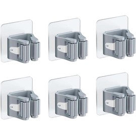 6 Pcs Broom Holder, Mop Holder, Home Organisation, Organisation, Kitchen Organisation, Broom Holder Wall Mounted, Mop And Broom Holder, Mop Holder Wall Mounted, Brush Holder Wall Mounted, Wall Clips
