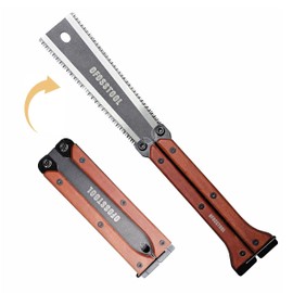 Folding Saw, 5.5“Japanese Pull Saw,Wood Saw SK5 Double Edge Pull Saw, Flush Cut Wood Saw for Camping Gardening Carpentry, Bushcraft Survival Tool Cool Gadgets Gifts for He