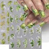 2 Sheets Spring Nail Art Stickers 5D Embossed with Peals