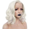 Anogol Hair Cap+ Platinum Short Blonde 13×1 Lace Front Wig