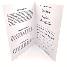 Baptism Certificates for Church Certificate of Baptism with Envelopes (6)