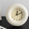Desk Clock Iron Round Modern Decorative Silent Battery Operated Table