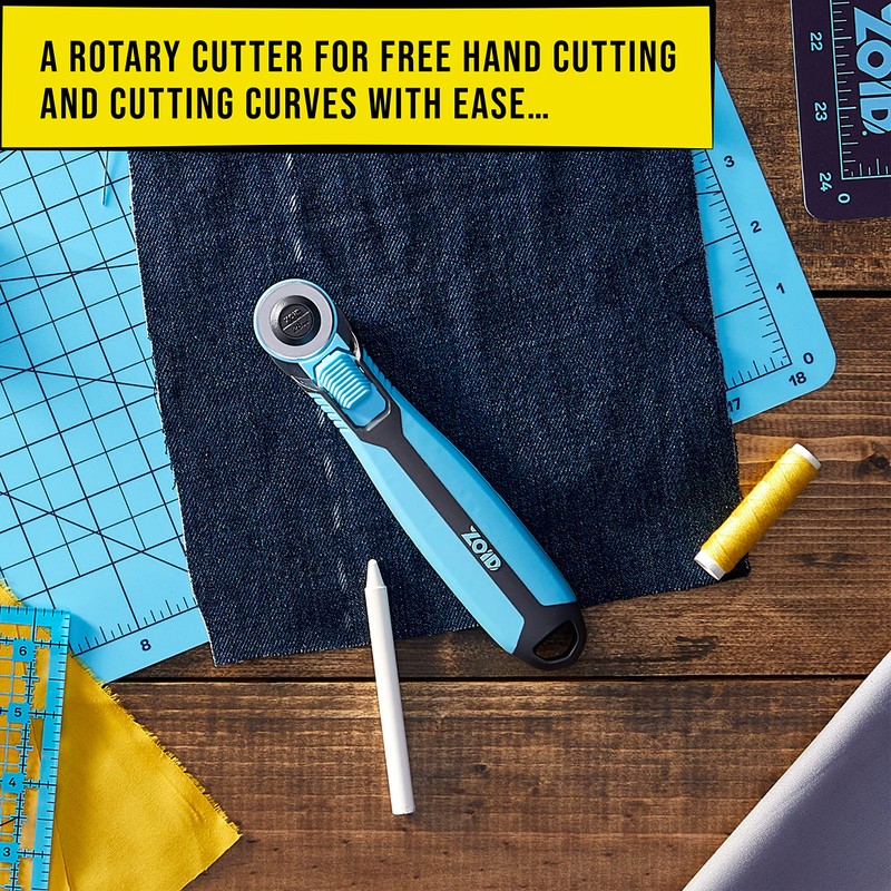 Zoid 28mm Rotary Cutter with Grip, Fabric Cutter Wheel, Rotary