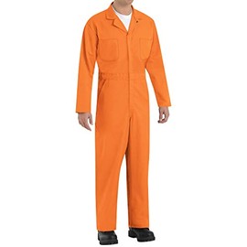 Red Kap mens Twill Action Back Work Utility Coveralls, Orange, 52 US