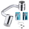 1080° Rotating Faucet Extender Aerator,Solid Brass Universal Splash Filter Faucet,1080