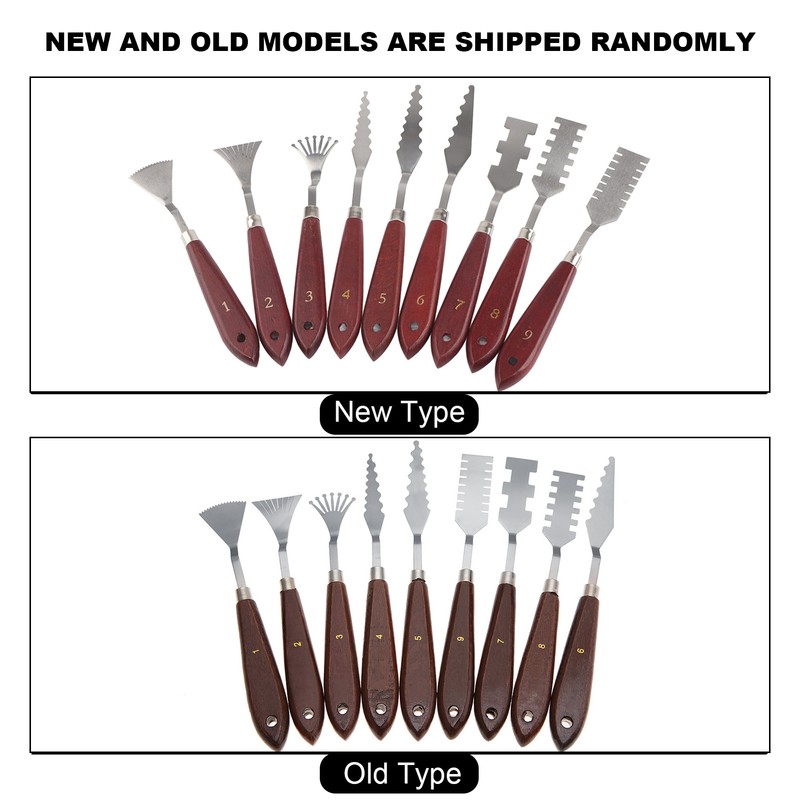 9PCS Professional Spatula Paint Mixture Scraper Set Artist Oil Painting