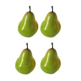 Toyvian Artificial Pear Decoration, Fruit Model Pear Photography Props Kitchen Fruit Shop Display Decor, Teaching Supplies and Home Decoration, 4pcs