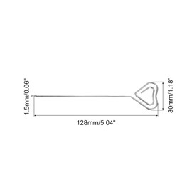 uxcell Stainless Steel Cocktail Picks, 5" 6Pcs Metal Cocktail Toothpicks Martini Picks Reusable Heart Shape Cocktail Skewers for Drinks Appetizer Fruits (Silver)