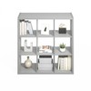 Furinno Simple Cube Storage Organizer, 9-Cube Display Shelf, Open Back