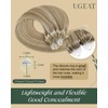 Ugeat 20 Inch Micro Loop Extensions Human Hair Ash Blonde