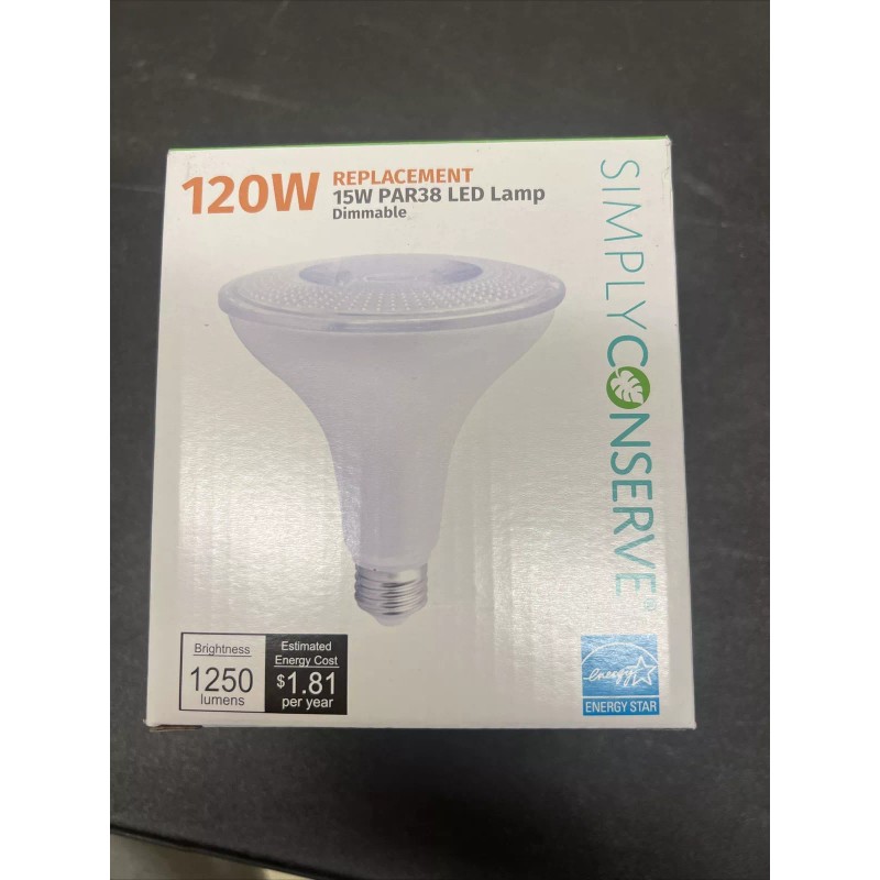 Simply Conserve Dimmable LED Light Bulb 120-W Bright White LPAR38D15W-50K